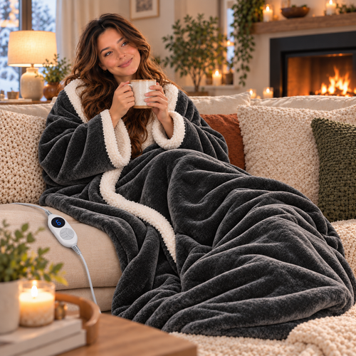 Thermal CozyRobe | Wearable Heated Blanket with Foot Pocket